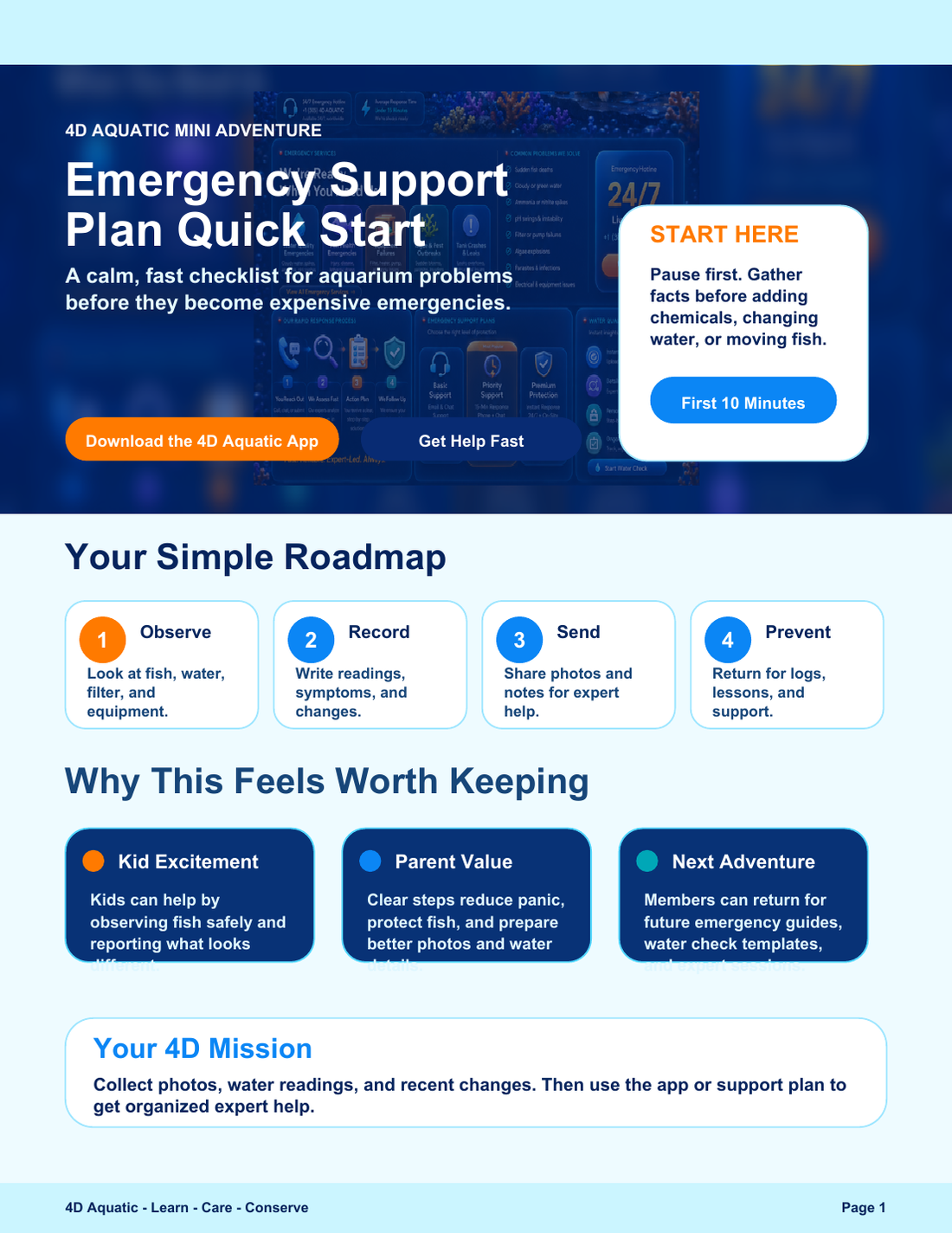 4D Aquatic emergency support plan preview