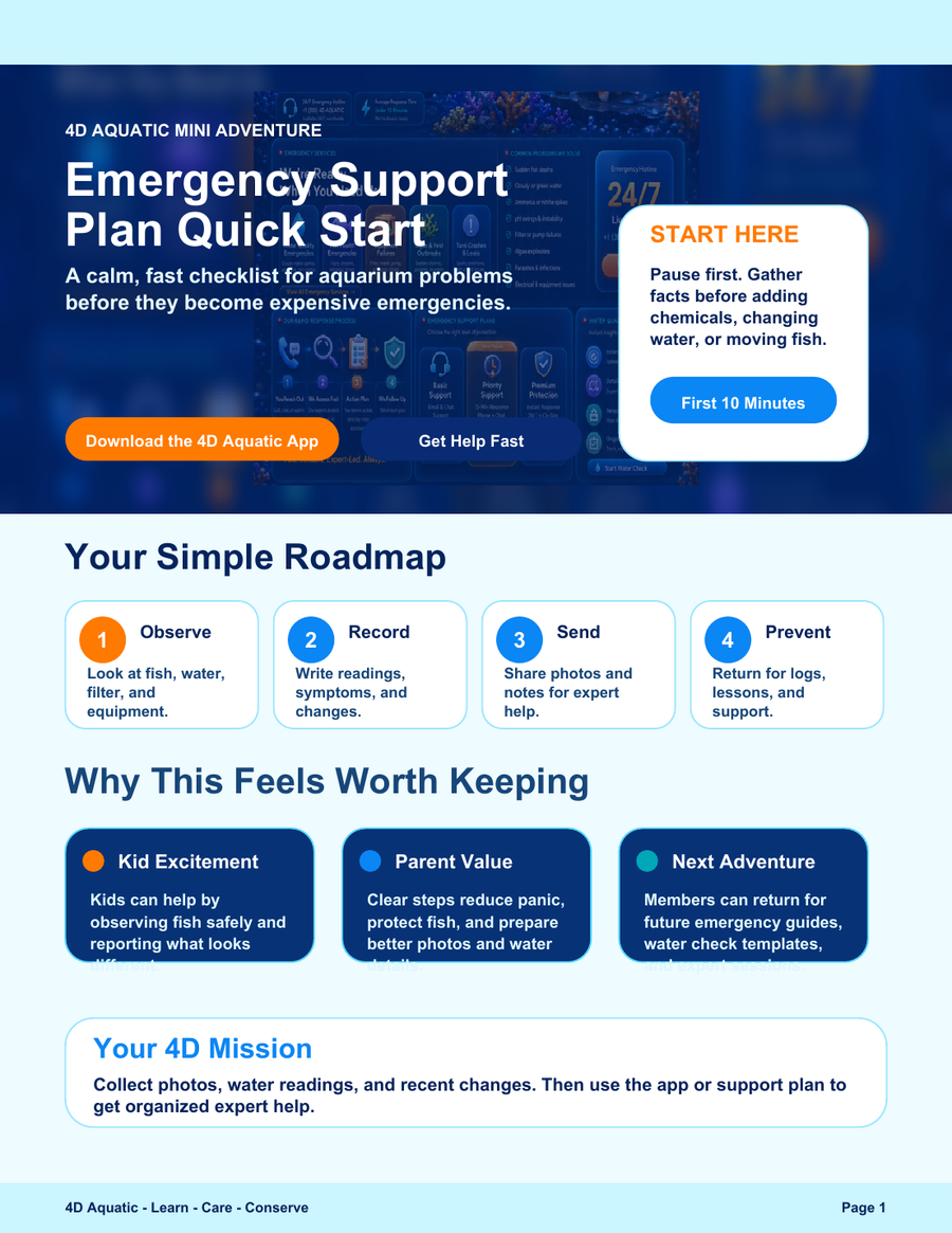 4D Aquatic rescue call emergency aquarium help preview