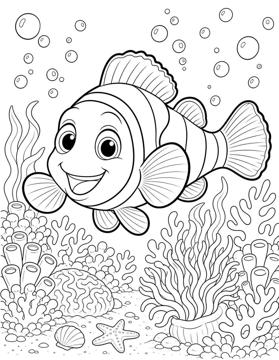 Romeo and FishPaw friends coloring book preview