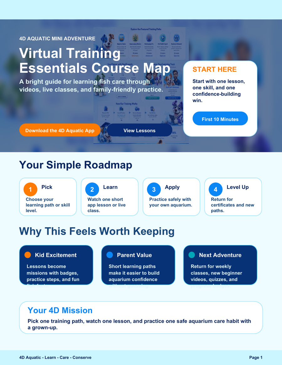 4D Aquatic virtual aquarium training preview